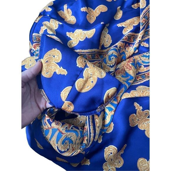 VTG 1990s Baroque Print Long sleeve shirt - Picture 4 of 8